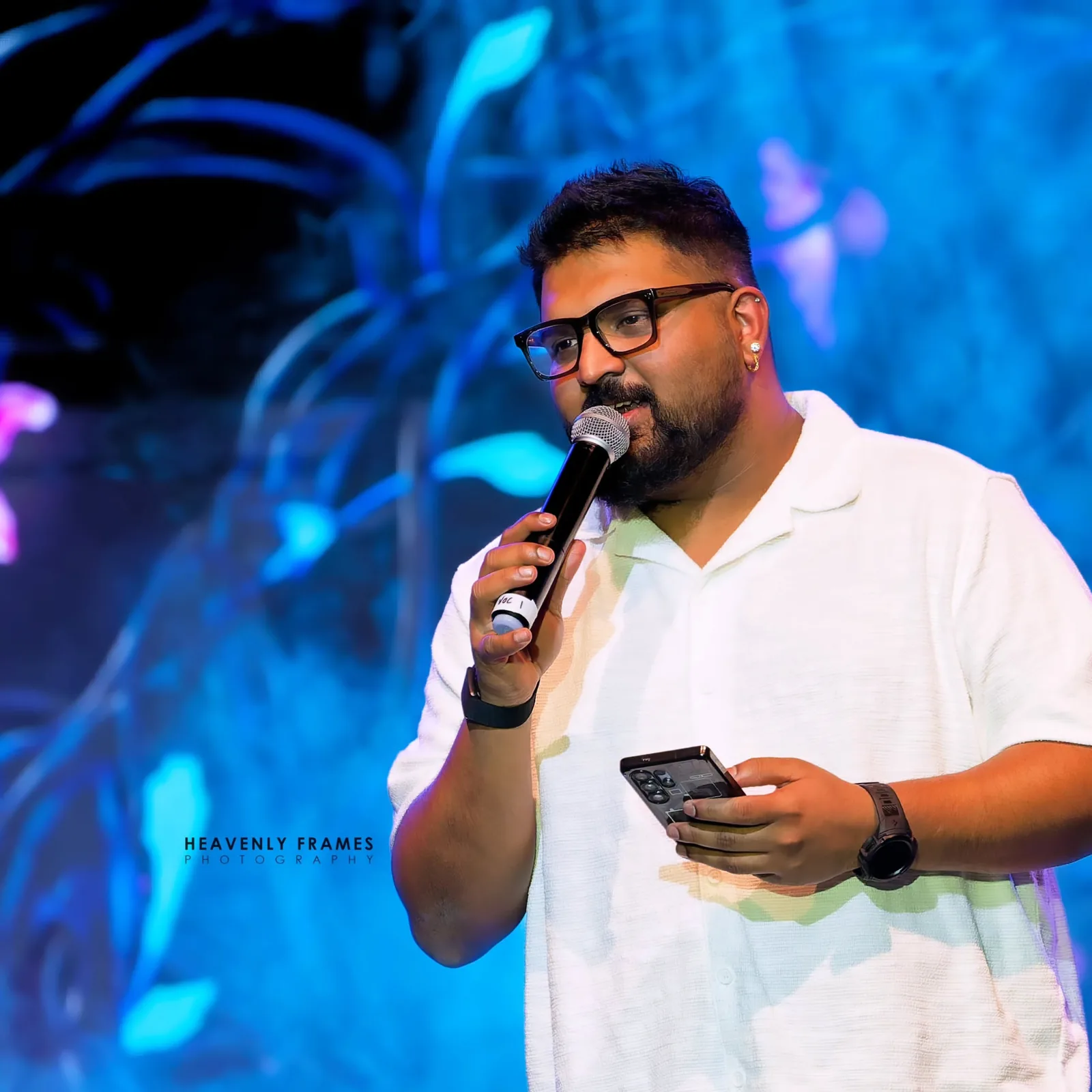 Fattymahn DJ set under stage lights